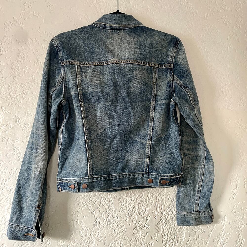 Gap Jean Denim Distressed Jacket Size Small - Picture 4 of 5